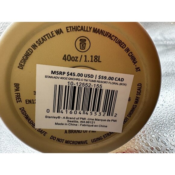 Stanley 40oz Resort Floral Tumbler Quencher H2.0 Limited Edition New Authentic - Picture 10 of 10